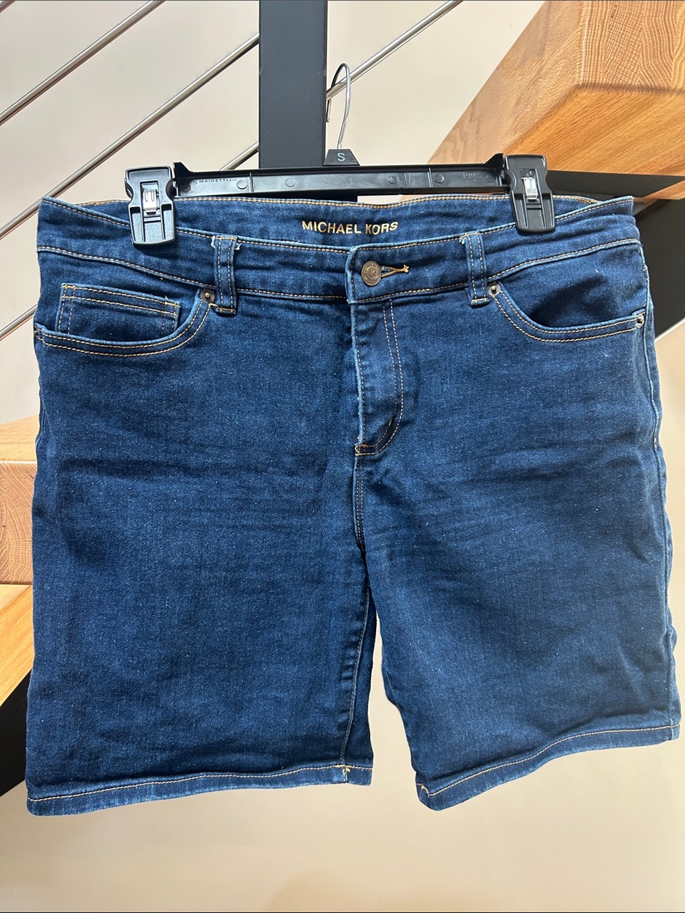 Michael Kors Dark Blue Denim Bermuda Shorts